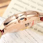 AF Factory Cartier Ballon Bleu WJBB0080 33mm Diamond Bezel Rose Gold Lea (6) AF Factory Cartier Ballon Bleu WJBB0080 33mm Rose Gold Diamond Bezel Leather Strap Diamond Roman Numerals Silver Dial