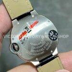 AF Factory Cartier Ballon Bleu WSBB0028 36mm Diamond Steel Leather Strap White Dial (5) AF Factory Cartier Ballon Bleu WSBB0028 36mm Black Leather Strap Diamond Bezel Roman Numerals White Dial