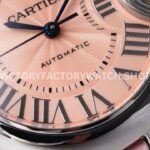 AF Factory Cartier Ballon Bleu WSBB0031 33mm Steel Leather Strap Roman Numerals Pink Dial (1) AF Factory Cartier Ballon Bleu WSBB0031 33mm Steel Leather Strap Roman Numerals Pink Dial