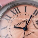 AF Factory Cartier Ballon Bleu WSBB0031 33mm Steel Leather Strap Roman Numerals Pink Dial (5) AF Factory Cartier Ballon Bleu WSBB0031 33mm Steel Leather Strap Roman Numerals Pink Dial