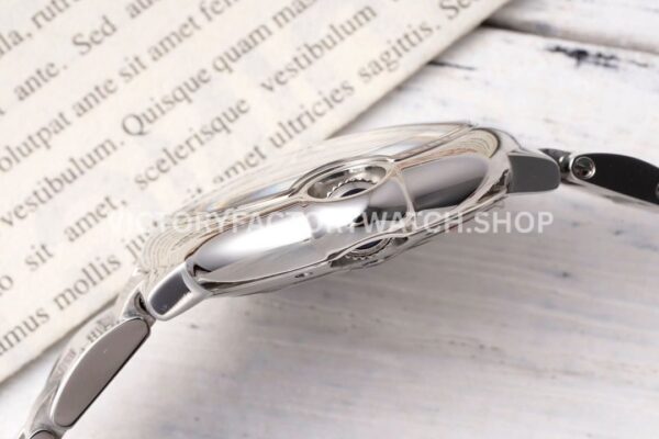 AF Factory Cartier Ballon Bleu WSBB0052 33mm Full Steel Roman Numerals Red Dial