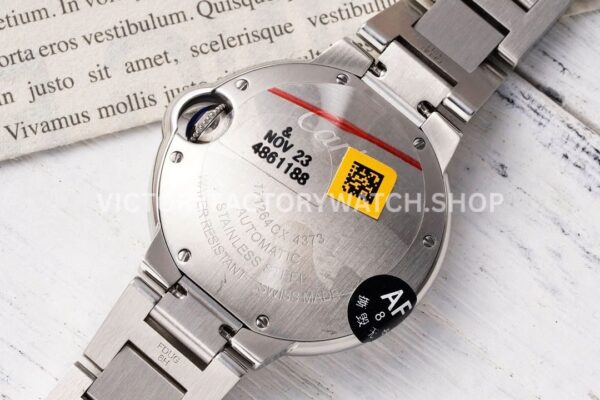 AF Factory Cartier Ballon Bleu WSBB0052 33mm Full Steel Roman Numerals Red Dial