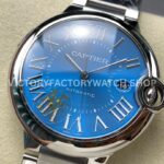 AF Factory Cartier Ballon Bleu WSBB0061 42mm Full Steel Roman Numerals Light Blue Dial (3) AF Factory Cartier Ballon Bleu WSBB0061 42mm Full Steel Roman Numerals Light Blue Dial