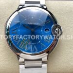 AF Factory Cartier Ballon Bleu WSBB0061 42mm Full Steel Roman Numerals Light Blue Dial (6) AF Factory Cartier Ballon Bleu WSBB0061 42mm full steel light blue dial watch