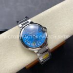 AF Factory Cartier Ballon Bleu WSBB0061 42mm Full Steel Roman Numerals Light Blue Dial (7) AF Factory Cartier Ballon Bleu WSBB0061 42mm Full Steel Roman Numerals Light Blue Dial