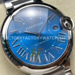 AF Factory Cartier Ballon Bleu WSBB0061 42mm Full Steel Roman Numerals Light Blue Dial (9) AF Factory Cartier Ballon Bleu WSBB0061 42mm Full Steel Roman Numerals Light Blue Dial