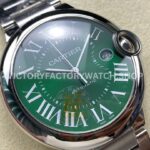 AF Factory Cartier Ballon Bleu WSBB0071 42mm Full Steel Roman Numerals Green Dial (11) AF Factory Cartier Ballon Bleu WSBB0071 42mm Full Steel Roman Numerals Green Dial
