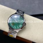 AF Factory Cartier Ballon Bleu WSBB0071 42mm Full Steel Roman Numerals Green Dial (6) AF Factory Cartier Ballon Bleu WSBB0071 42mm Full Steel Roman Numerals Green Dial