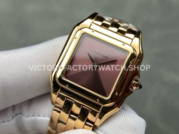 AF Factory Cartier Panthère 27mm Full Rose Gold Brown Dial (1) AF Factory Cartier Panthère 27mm Full Rose Gold Brown Dial
