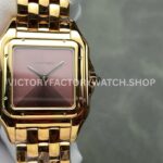 AF Factory Cartier Panthère 27mm Full Rose Gold Brown Dial (4) AF Factory Cartier Panthère 27mm rose gold-tone bracelet brown dial watch