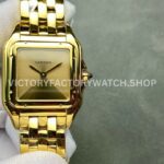 AF Factory Cartier Panthère 27mm Full Yellow Gold Gold Dial (1) AF Factory Cartier Panthère 27mm yellow gold-tone bracelet gold dial watch