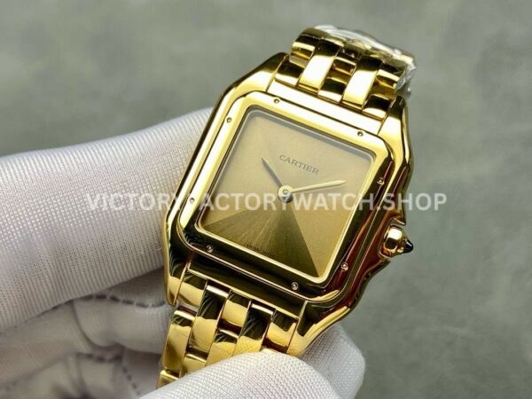 AF Factory Cartier Panthère 27mm Full Yellow Gold Gold Dial (6) AF Factory Cartier Panthère 27mm Full Yellow Gold Gold Dial