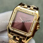 AF Factory Cartier Panthère CRWJPN0035 27mm Full Rose Gold Diamond Bezel Brown Dial (1) AF Factory Cartier Panthère CRWJPN0035 27mm Full Rose Gold Diamond Bezel Brown Dial