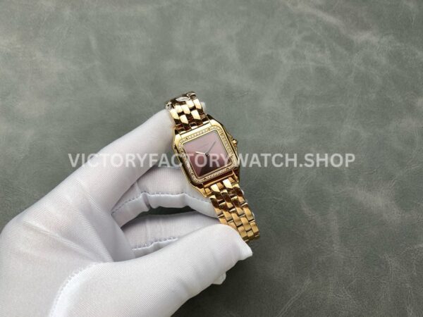 AF Factory Cartier Panthère CRWJPN0035 27mm Full Rose Gold Diamond Bezel Brown Dial (2) AF Factory Cartier Panthère CRWJPN0035 27mm Full Rose Gold Diamond Bezel Brown Dial