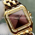 AF Factory Cartier Panthère CRWJPN0035 27mm Full Rose Gold Diamond Bezel Brown Dial (4) AF Factory Cartier Panthère CRWJPN0035 27mm Full Rose Gold Diamond Bezel Brown Dial