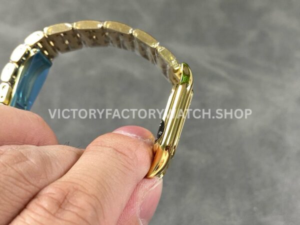 AF Factory Cartier Panthère W25014B9 27mm Full Yellow Gold Roman Numerals Silver Dial