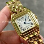 AF Factory Cartier Panthère W25014B9 27mm Full Yellow Gold Roman Numerals Silver Dial