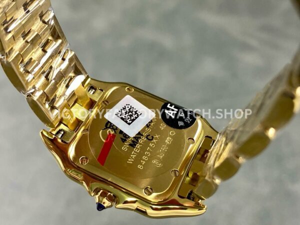 AF Factory Cartier Panthère W25014B9 27mm Full Yellow Gold Roman Numerals Silver Dial