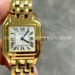AF Factory Cartier Panthère W25014B9 27mm yellow gold-tone bracelet silver dial watch