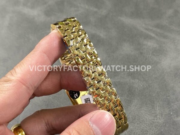 AF Factory Cartier Panthère W25014B9 27mm Full Yellow Gold Roman Numerals Silver Dial