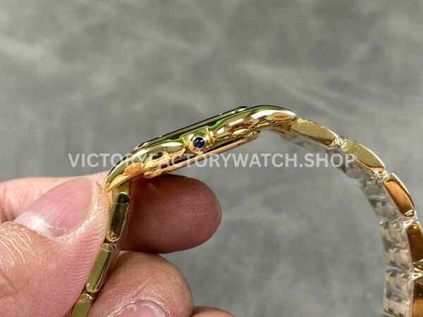 AF Factory Cartier Panthère W25014B9 27mm Full Yellow Gold Roman Numerals Silver Dial