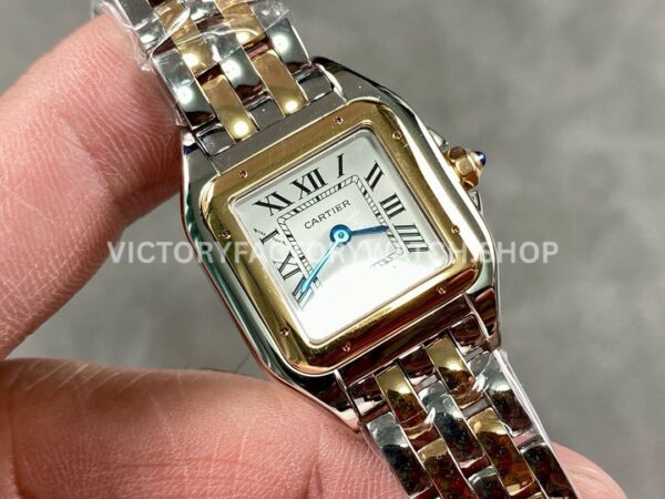 AF Factory Cartier Panthère W2PN0006 22mm Half Gold Roman Numerals Silver Dial