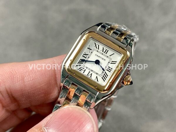 AF Factory Cartier Panthère W2PN0006 22mm Half Gold Roman Numerals Silver Dial