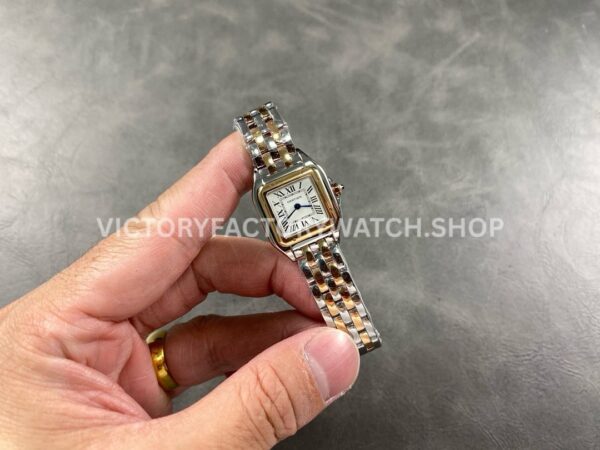 AF Factory Cartier Panthère W2PN0006 22mm Half Gold Roman Numerals Silver Dial