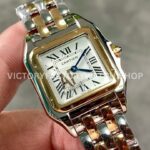 AF Factory Cartier Panthère W2PN0007 27mm Half Yellow Gold Roman Numerals Silver Dial (1) AF Factory Cartier Panthère W2PN0007 27mm Half Yellow Gold Roman Numerals Silver Dial