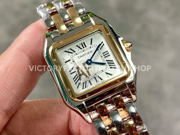 AF Factory Cartier Panthère W2PN0007 27mm Half Yellow Gold Roman Numerals Silver Dial (1) AF Factory Cartier Panthère W2PN0007 27mm Half Yellow Gold Roman Numerals Silver Dial
