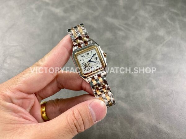 AF Factory Cartier Panthère W2PN0007 27mm Half Yellow Gold Roman Numerals Silver Dial (7) AF Factory Cartier Panthère W2PN0007 27mm Half Yellow Gold Roman Numerals Silver Dial