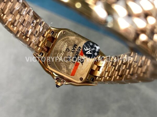 AF Factory Cartier Panthère WGPN0006 22mm Full Rose Gold Roman Numerals Silver Dial