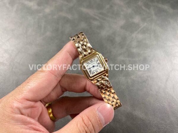 AF Factory Cartier Panthère WGPN0006 22mm Full Rose Gold Roman Numerals Silver Dial