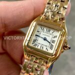 AF Factory Cartier Panthère WGPN0006 22mm Full Rose Gold Roman Numerals Silver Dial