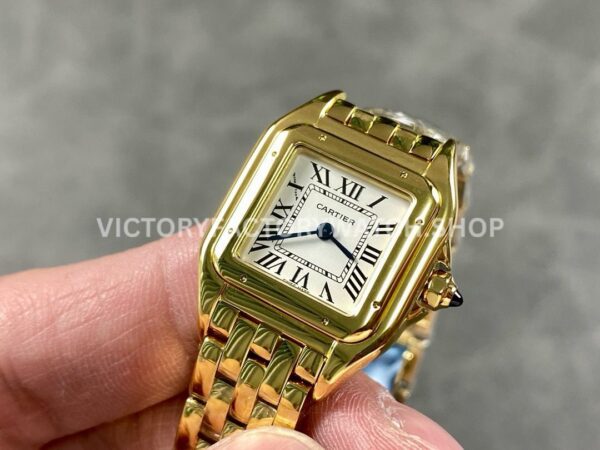AF Factory Cartier Panthère WGPN0008 22mm Full Yellow Gold Roman Numerals Silver Dial