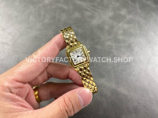 AF Factory Cartier Panthère WGPN0008 22mm Full Yellow Gold Roman Numerals Silver Dial