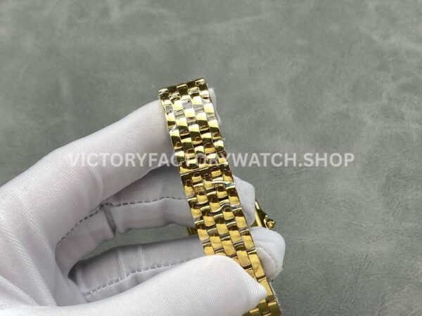AF Factory Cartier Panthère WJPN0016 27mm Diamond Bezel Full Yellow Gold Roman Numerals Silver Dial