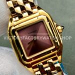 AF Factory Cartier Panthère WJPN0035 22mm Full Rose Gold Brown Dial