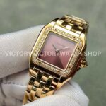 AF Factory Cartier Panthère WJPN0035 22mm Full Rose Gold Diamond Bezel Brown Dial