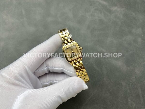 AF Factory Cartier Panthère WJPN0057 22mm Full Yellow Gold Diamond Bezel Gold Dial