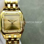 AF Factory Cartier Panthère WJPN0057 27mm yellow gold-tone diamond bezel gold dial watch
