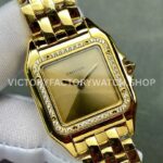 AF Factory Cartier Panthère WJPN0057 27mm Full Yellow Gold Diamond Bezel Gold Dial