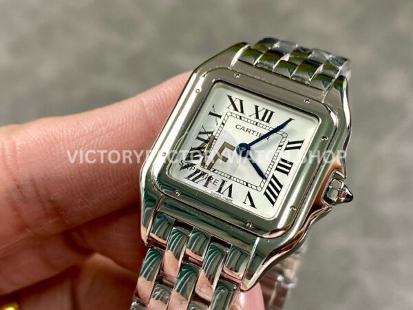 AF Factory Cartier Panthère WSPN0007 27mm Full Steel Roman Numerals Silver Dial