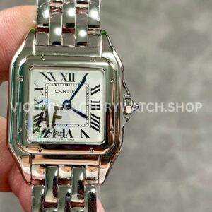 AF Factory Cartier Panthère WSPN0007 27mm full steel silver dial Roman numeral watch