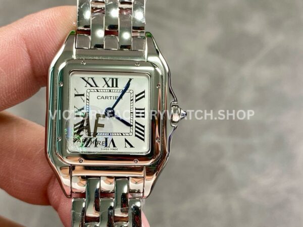 AF Factory Cartier Panthère WSPN0007 27mm full steel silver dial Roman numeral watch