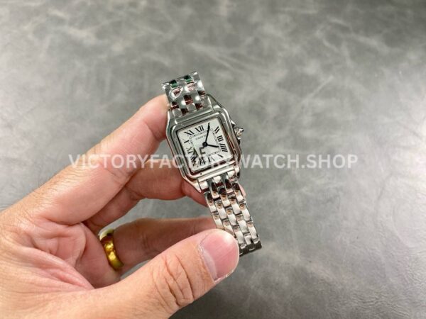 AF Factory Cartier Panthère WSPN0007 27mm Full Steel Roman Numerals Silver Dial