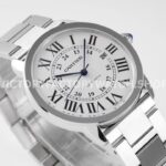 AF Factory Cartier Ronde Solo de Cartier W6701011 42mm Full Steel Roman Numerals Silver Dial (3) AF Factory Cartier Ronde Solo de Cartier W6701011 42mm Full Steel Roman Numerals Silver Dial