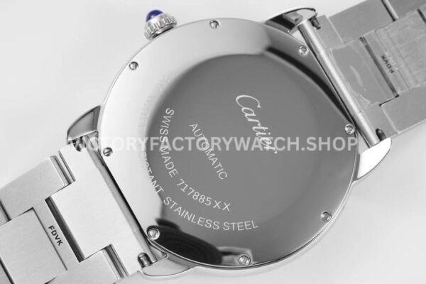 AF Factory Cartier Ronde Solo de Cartier W6701011 42mm Full Steel Roman Numerals Silver Dial (5) AF Factory Cartier Ronde Solo de Cartier W6701011 42mm Full Steel Roman Numerals Silver Dial