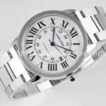 AF Factory Cartier Ronde Solo de Cartier W6701011 42mm Full Steel Roman Numerals Silver Dial (6) AF Factory Cartier Ronde Solo de Cartier W6701011 42mm Full Steel Roman Numerals Silver Dial