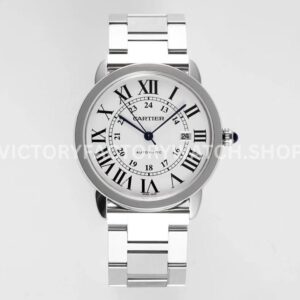 AF Factory Cartier Ronde Solo W6701011 42mm full steel bracelet silver dial watch